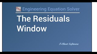 The Residuals Window
