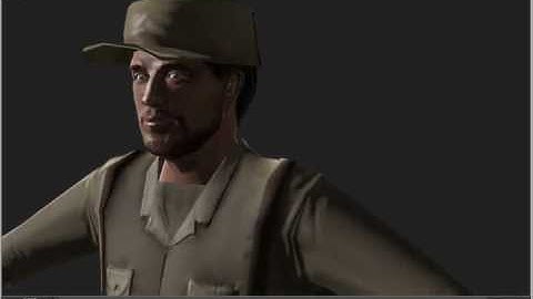Low-res character soldier for next-gen game