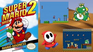 Super Mario Bros 2 [NES] - 1CC Playthrough (Two Warp Strategy)