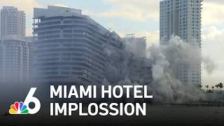 Video Shows Implosion Of Mandarin Oriental, Miami Hotel On Brickell Key
