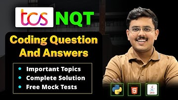 TCS NQT 2025 Coding Questions and Answers | TCS NQT Complete Preparation Guide