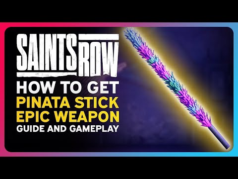 Saints Row - How To Get EPIC PINATA STICK WEAPON! (Guide and Gameplay)