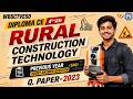 Rural Construction Technology 2023 | CE 4th Sem WBSCTVESD Question Paper Solution