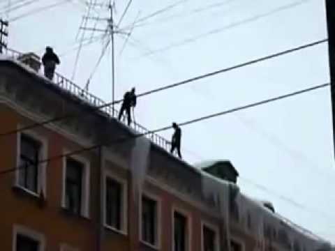 How to remove icicles in Russia