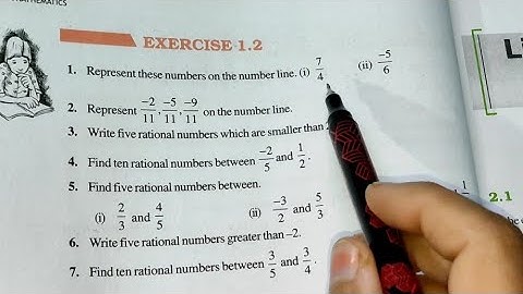 Rational Numbers Ex-1.2 Chapter- 1 || Class 8th Maths