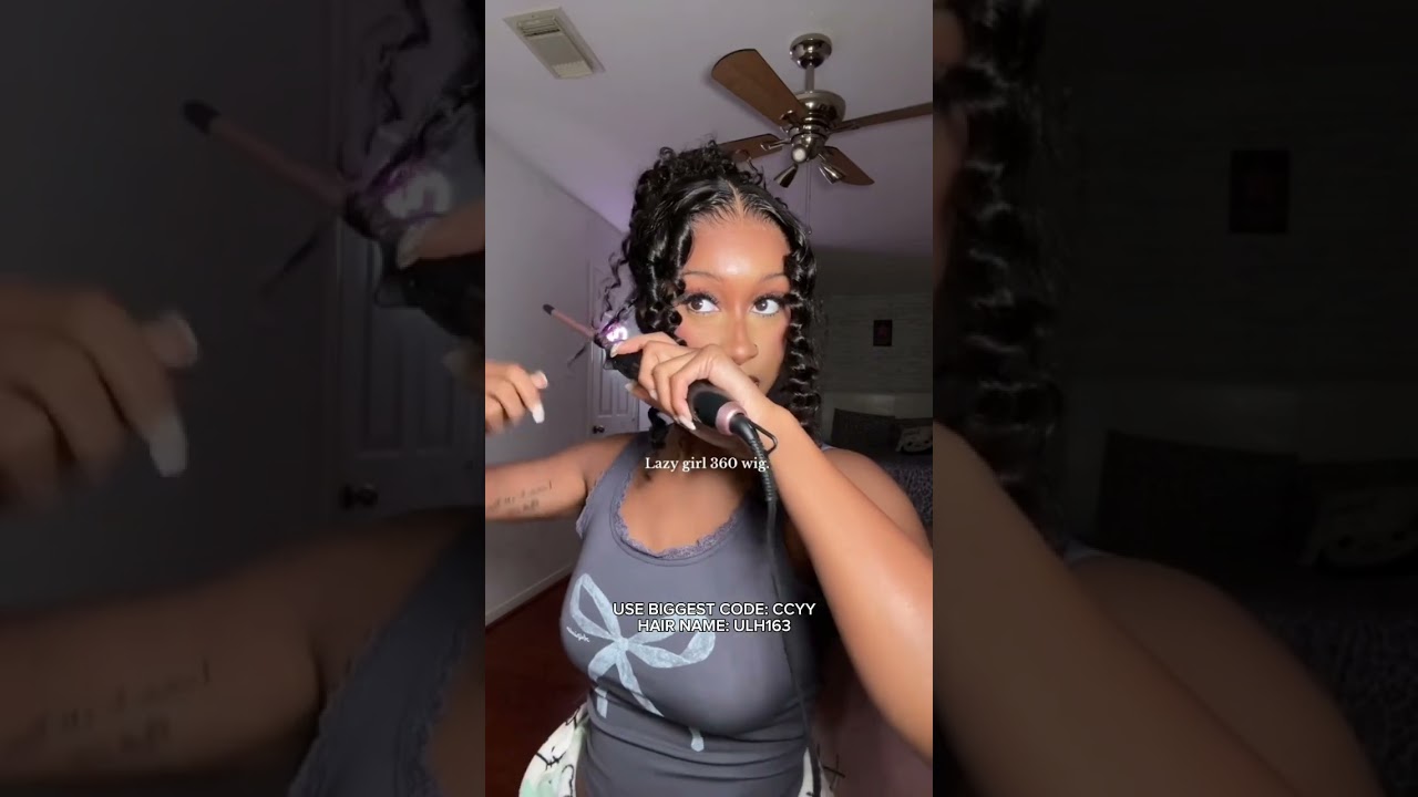 🌵*NEW INVISIBLE STRAP WIG* CURLY GLUELESS 360 LACE WIG INSTALL | ULAHAIR