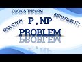 P, NP Problems, Reduction, Satisfiability , Cook's Theorem Overview
