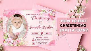 HOW TO MAKE INVITATION CARD FOR CHRISTENING | VIDEO TUTORIAL