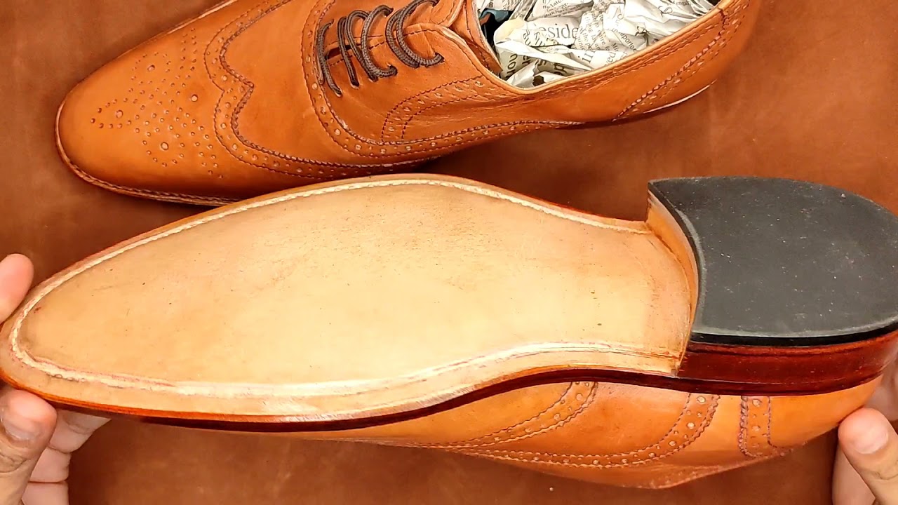 Brougued derby customized hand made shoes made to order pure cow