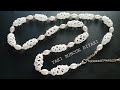 BEYAZ İNCİLİ UZUN SARMAL KOLYE / WHITE PEARL LONG WRAPPED NECKLACE /DİY