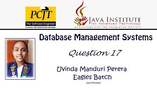 DBMS - Question 17