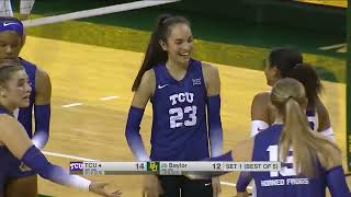 TCU vs #20 Baylor | NCAA Women Volleyball Full Game 11/10/2023