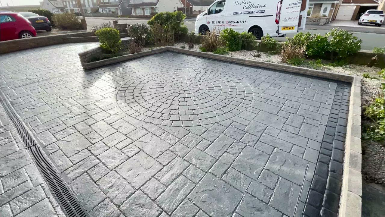 Pattern Imprinted Concrete Driveway Fleetwood Northern Cobblestone