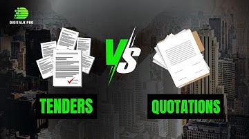 Difference Between Tenders and Quotations | Digitalk Pro