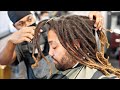 TRANSFORMATION HAIRCUT TUTORIAL: CUTTING OFF 15 YEAR OLD DREADS FOR 360 WAVES