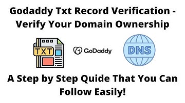 Godaddy Txt Record Verification - Verify Your Domain Ownership (Google Search Console And Others)