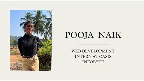 Portfolio | TASK 2  | Web Development and Designing | Oasis Infobyte Internship.