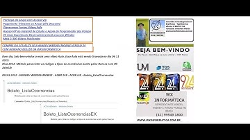 DICAS 2452 WINDEV WEBDEV MOBILE ACBR 148 ACBR LIB Boleto ListaOcorrencias Ex