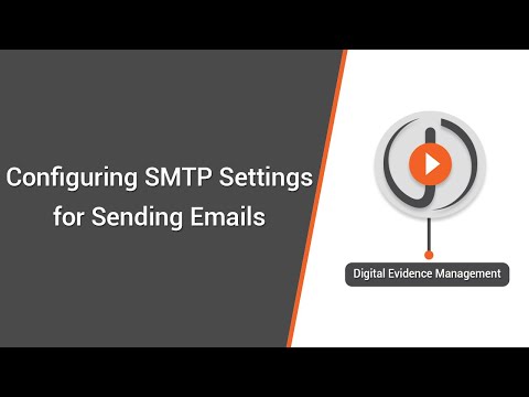 Configuring SMTP Settings for Sending Emails in DEM