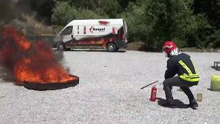 How to use Bonpet 2 Kg Portable Fire Extinguisher with Petrol Fire