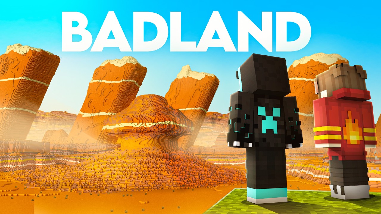 We Survived 100 Days in Badland in Hardcore Minecraft!