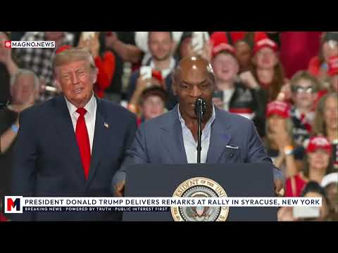 🇺🇸 Iron Mike Tyson Joins President Trump at MAGA Rally in Syracuse, New York