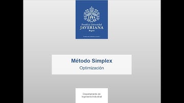 Método Simplex - Optimización