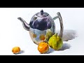 Watercolour painting demonstration of still life