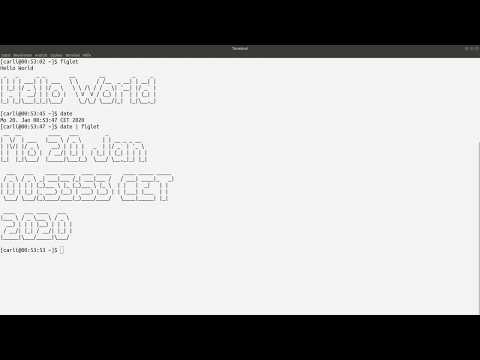 figlet: Big ASCII art text under linux