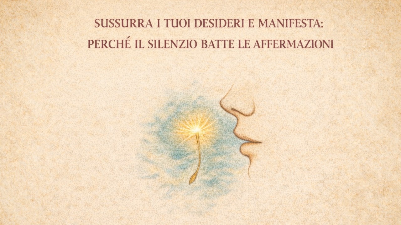 SUSSURRA I TUOI DESIDERI E MANIFESTA: PERCHÉ IL SILENZIO BATTE LE AFFERMAZIONi