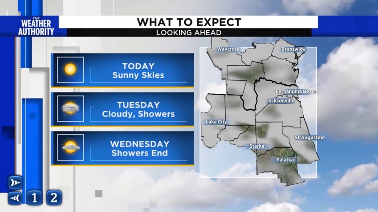 Sunny today, rain returns Tuesday - YouTube