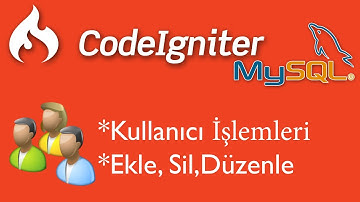 Php CodeIgniter Kullanicilar Ekleme Silme Duzenleme Gosterme guz 2016