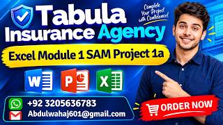 Information Tabula Insurance Agency Excel Module 1 SAM Project 1a #TabulaInsuranceAgency #excelmodule1 Update