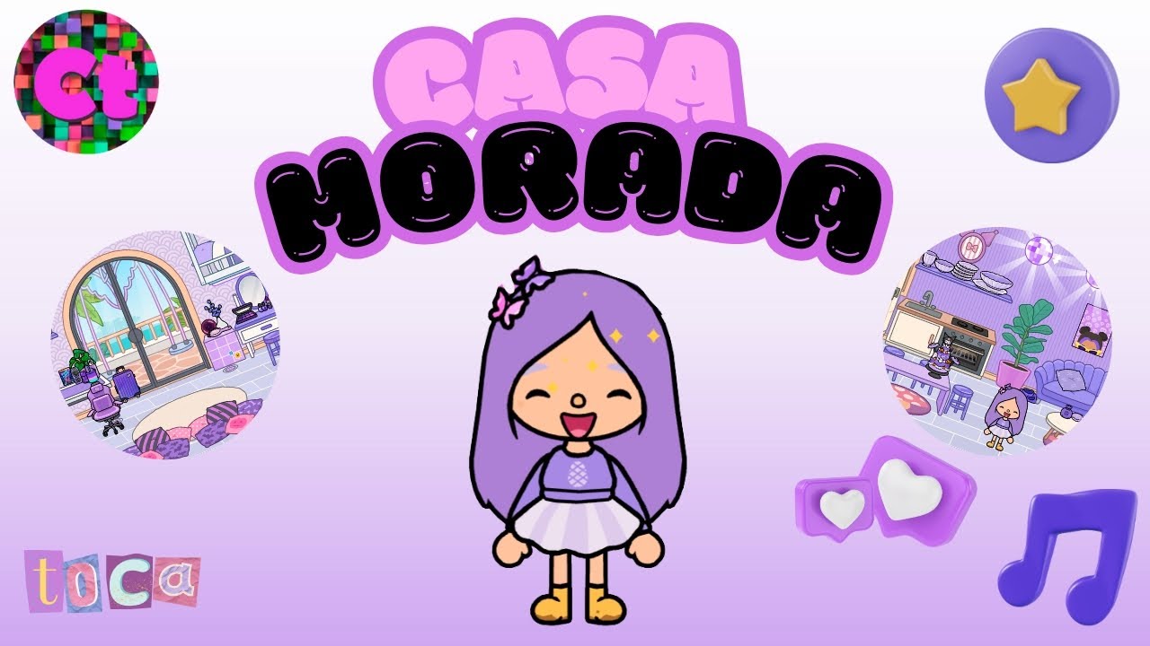 Diseñando una casa solo morada😱😄💜