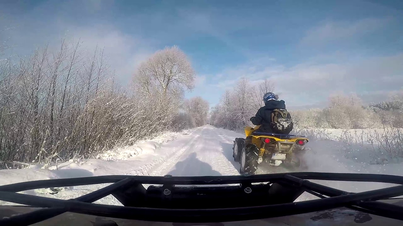 Winter ATV riding YouTube