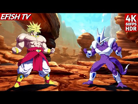 Broly & Super Saiyan Vegeta vs Cooler & Frieza (Hardest AI) - Dragon Ball FighterZ | 4K 60FPS HDR