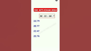 Reasoning tricks | ssc mts 2024 reasoning class ssc mts reasoning practice set #ssc #mts #shorts 6k