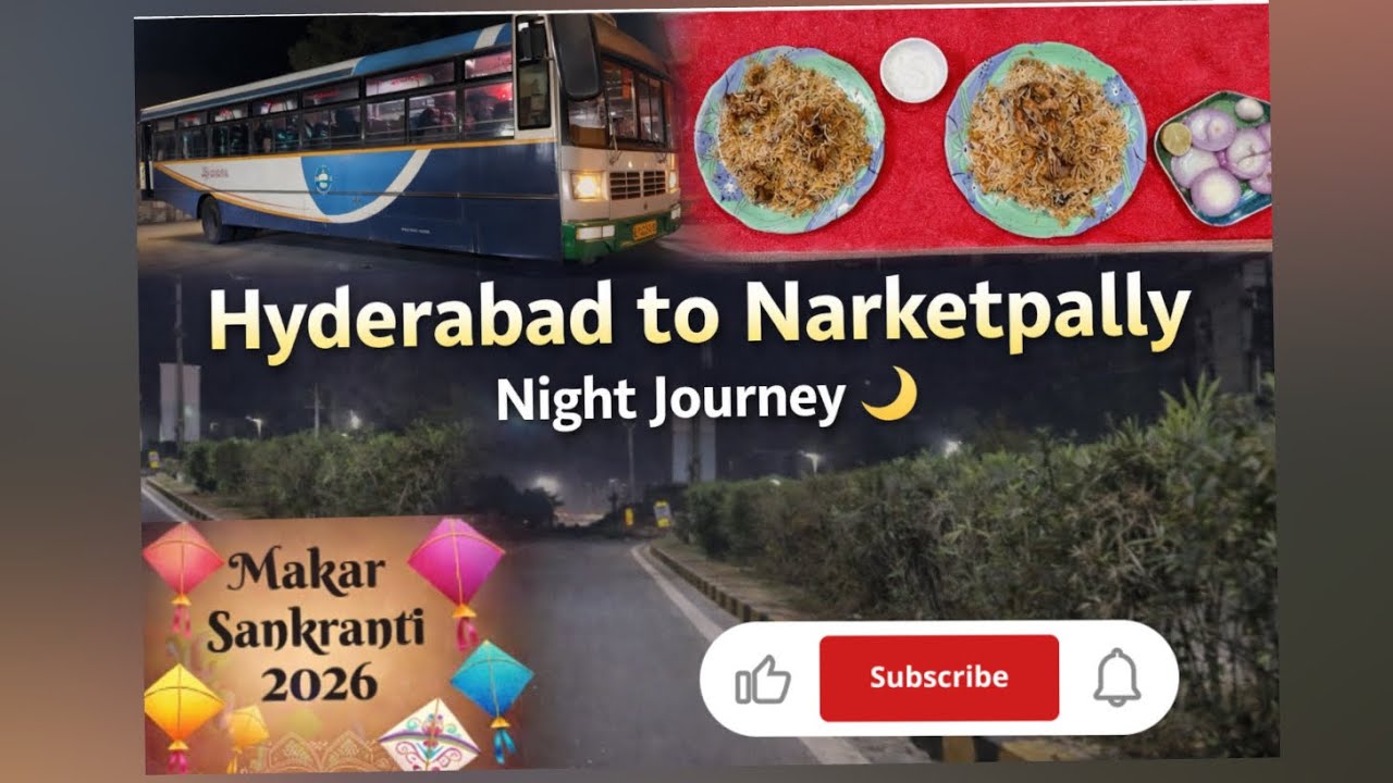 My Night Road Journey from Hyderabad  to Narketpally 🌙 | Travel Vlog | Sankranti Holidays