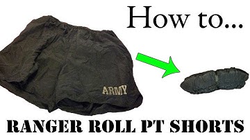 Army Packing Hack: How to Ranger Roll Shorts or Boxers - Basic Training APFU Uniform Tutorial