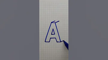رسم حرف A بطريقة 3D تعليم الرسم للمبتدئين 