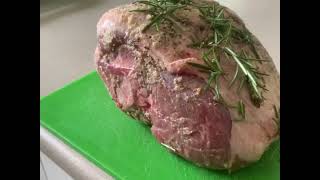Roast lamb on the Weber Q