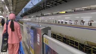 N700系新幹線 G12編成 のぞみ185号 博多行き 東京駅に入線シーン