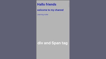 Div and Span Tag in html #learning coder #html coding #viral shorts#basics tag of html #programming