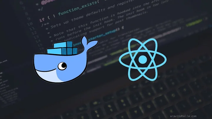 react with docker - make image, container and  deployment build