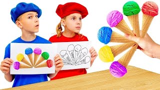 Lustige Art-Herausforderung für Kinder | Die besten Challenge-Videos | Vania Mania DE