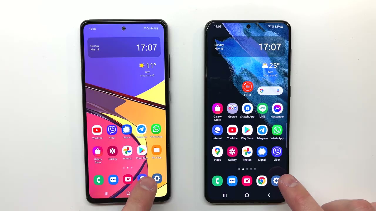 Which is Which? Samsung S21+ vs Samsung A52 Incoming Calls & Boot Animations. One UI 3.1, Android 11