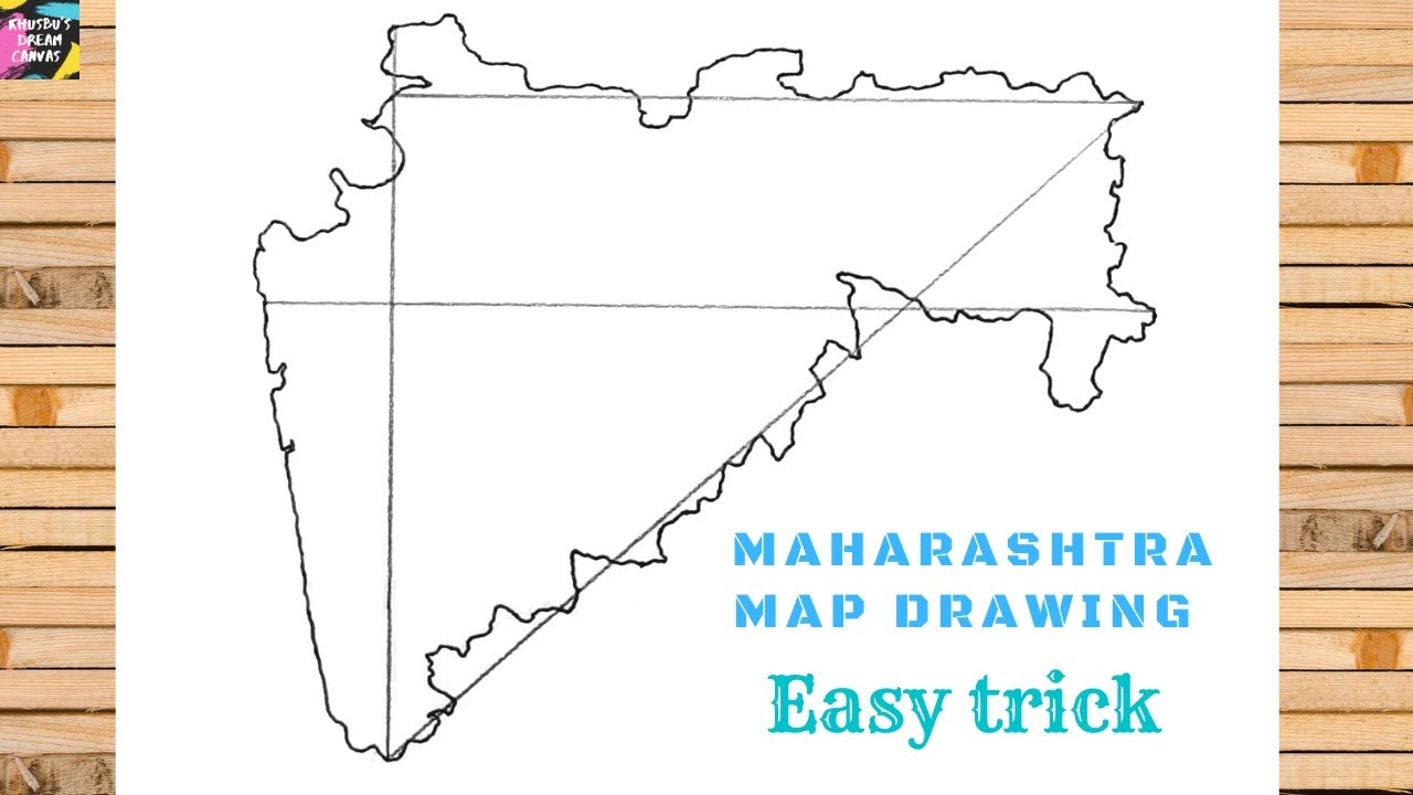 Gray Simple Map of Maharashtra, single color outside