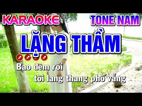 Video LẶNG THẦM Karaoke Nhạc Sống Tone Nam ( BEAT CHUẨN ) -... - youtube