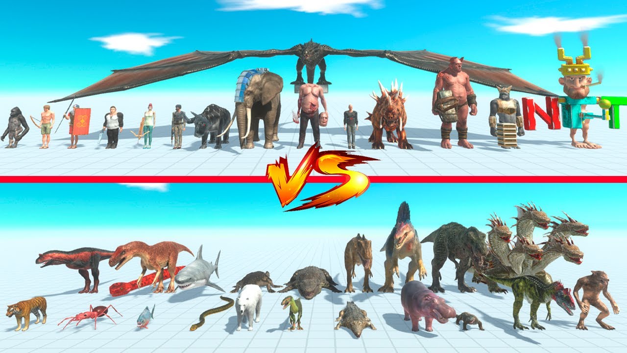 Ranged Team vs Bite Team   Animal Revolt Battle Simulator