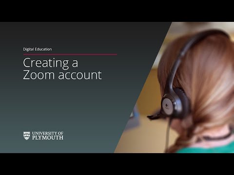 Creating a University of Plymouth Zoom account
